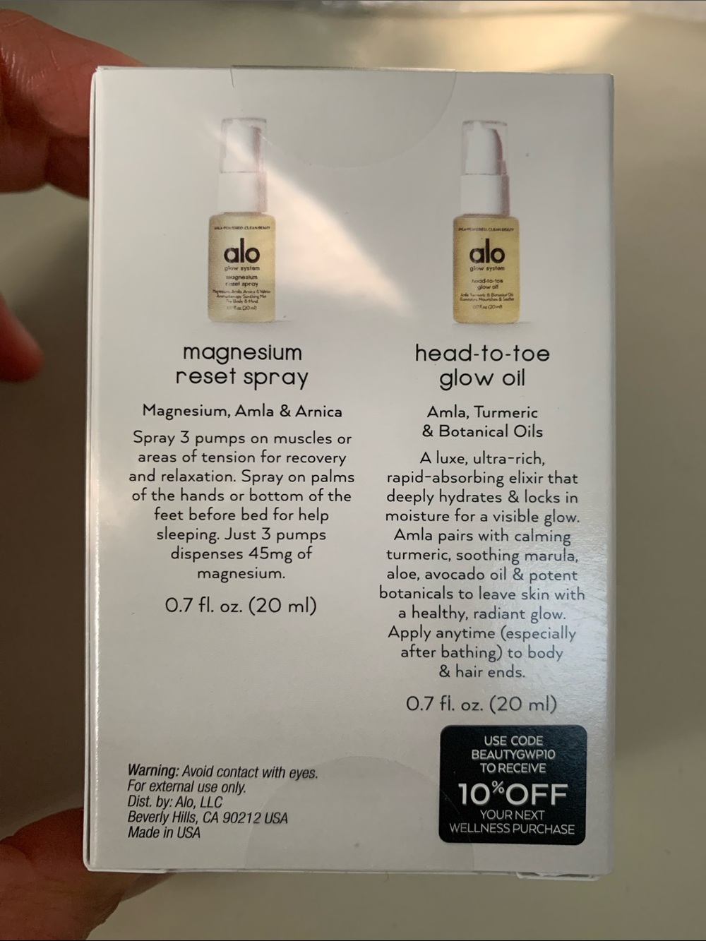 New! Alo Wellness System Best Seller Mini Duo: Magnesium Spray & Glow Oil - Picture 3 of 3